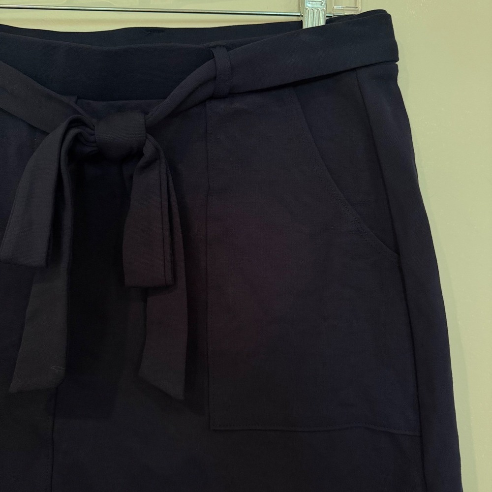 Gilli Donnie Tie Front Stitch Fix Skirt Women's L Navy Career Classic Nautical - Picture 3 of 10